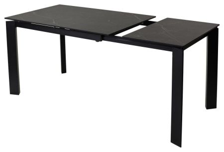 Стол CORNER 120 MATT BLACK MARBLE SINTERED STONE, BLACK