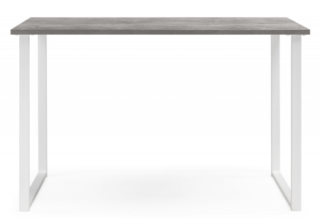 Стол деревянный Лиман 117 x 77 бетон светлый, белый матовый