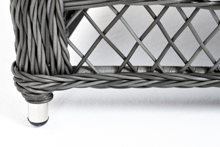 "Гранд Латте" диван трехместный из искусственного ротанга, цвет графит