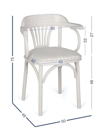 Деревянный стул Венский средний тон с мягким сиденьем из экокожи Деревянный стул Венский средний тон с мягким сиденьем из экокожи