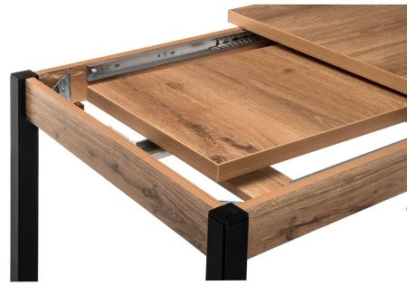 Деревянный стол Оригон дуб горный, черный матовый