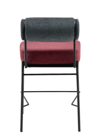 Стул полубарный Ponpoun темно-серый бордо