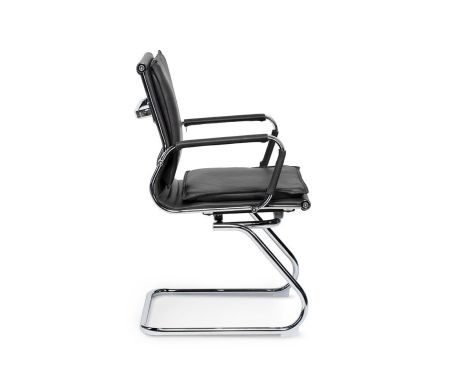 Кресло офисное Харман CF (черный) хром черная экокожа