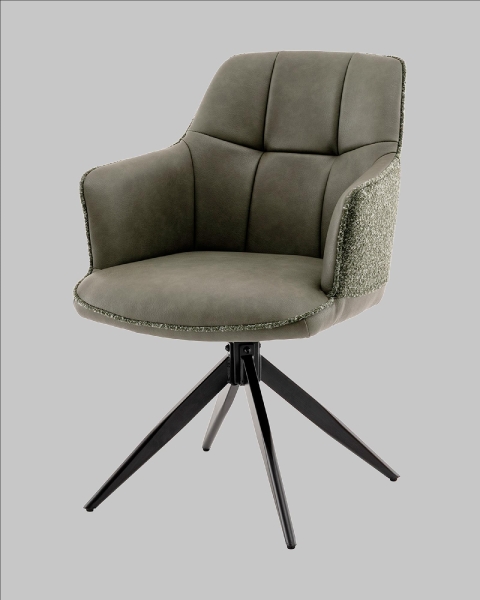 Стул обеденный Naya зеленый экокожа букле