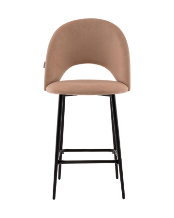 Стул полубарный Меган велюр бежевый