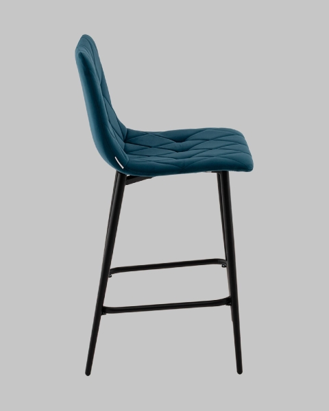 Стул полубарный Одди Diamond велюр синий Стул полубарный Одди Diamond велюр синий