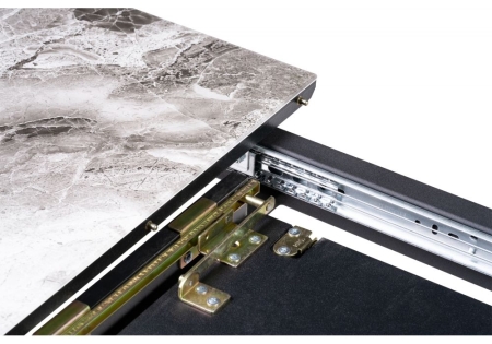 Стеклянный стол Бугун мрамор серый, черный