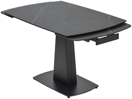 Стол BALDE 120 MATT BLACK MARBLE SOLID CERAMIC, BLACK