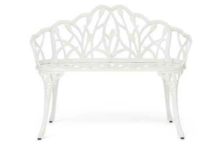 Скамья Secret De Maison Strauss (Штраус) алюминиевый сплав, 99хх56х76 см, сливочно-белый