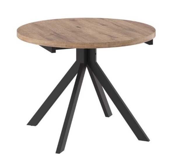 Стол круглый раздвижной "RONDO-100+35" черный