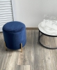 Пуф для гостиной RICE BLUVEL-86 NAVY синий, золотой фото в интернет-магазине Stoolmarket