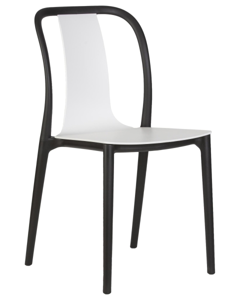 Набор 4 шт Стул обеденный ADAM, черный и белый