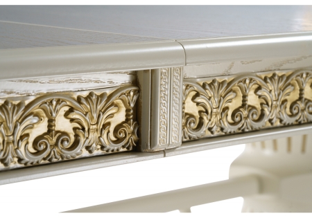 Стол деревянный Кассиль крем, золотая патина