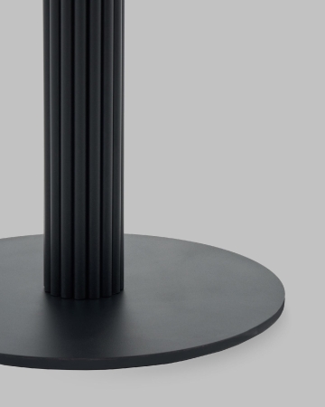 Стол круглый Фризбин D90, столешница МДФ сегни темный, основание металл черный