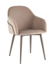 Стул Новел New велюр серо-коричневый, ножки бежево-серые Стул Новел New велюр серо-коричневый, ножки бежево-серые