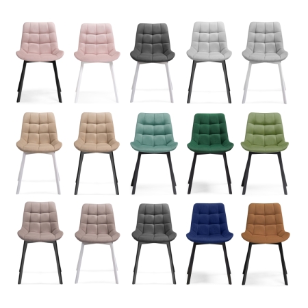 Стул на металлокаркасе Челси кирпичный, черный