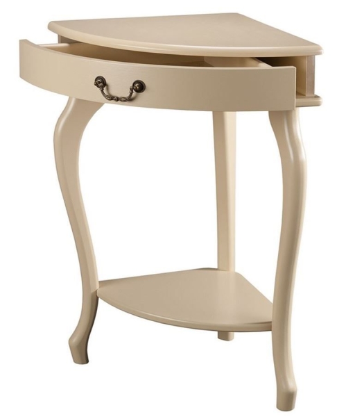 Консоль угловая "Элегант" дуб шампань Вис