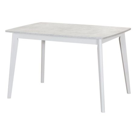 Стол Oslo раскладной 120-160x80x76см, бетон лайт, белый