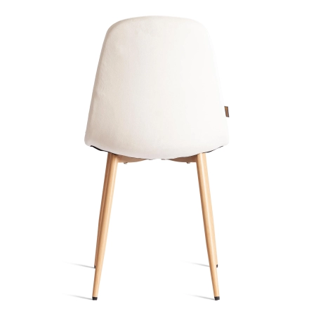 Стул BREEZE (mod. JSC-58) велюр и металл, бежевый и светлое дерево