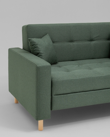 Диван-кровать Фрайдей рогожка зеленый фото в интернет-магазине Stoolmarket