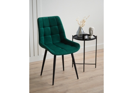 Стул на металлокаркасе Челси 360 К зеленый (zd 667), черный np