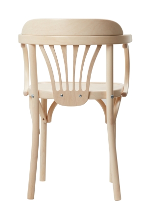 Деревянный стул Венский беленый дуб с твердым сиденьем