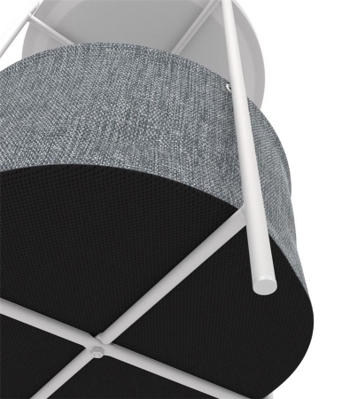 Стол журнальный "Берген" рогожка 82/39, белый муар