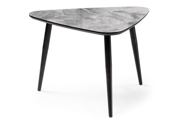 Стеклянный стол Рамси мрамор серый