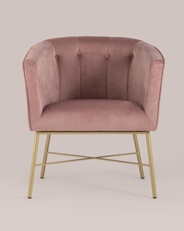 Кресло Шале велюр розовый