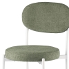 Стул Maso букле зеленый MOSS 615, белые ножки
