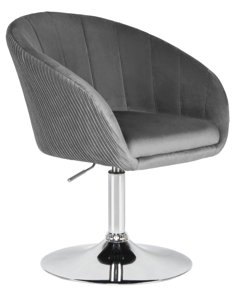Кресло дизайнерское EDISON, серый велюр (1922-19)