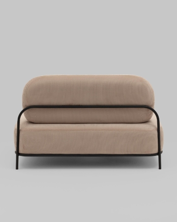 Диван Стоун велюр рельефный бежевый