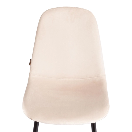 Стул BREEZE (mod. JSC-58) велюр и металл, бежевый и черный
