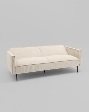 Диван прямой Кассель велюр рельефный молочный