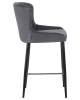 Стул полубарный CHRISTIAN'65 черные ножки, темно-серый велюр V108-91