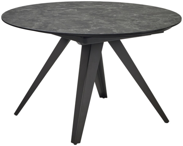 Стол AKSEL 130 цвет Mona Lisa Cерый мрамор, керамика, темно-серый