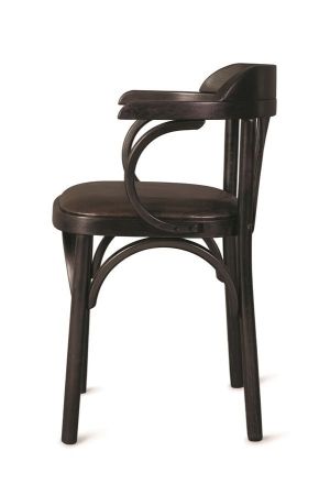 Деревянный стул Венский венге с мягким сиденьем из коричневой экокожи