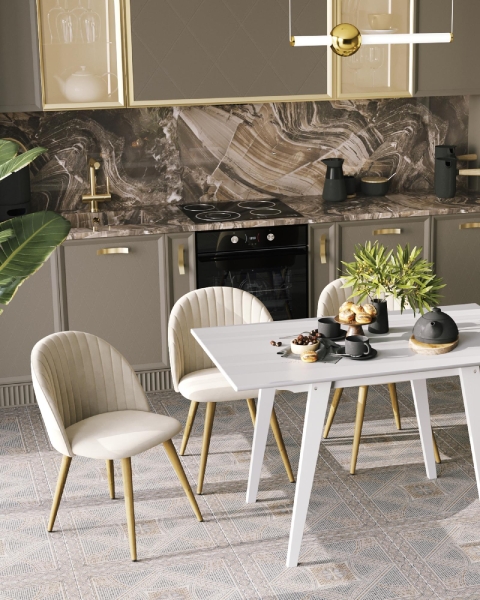 Стол обеденный GUDI 120*75 белый