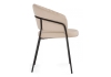 Стул на металлокаркасе Лео бежевый brandy light 2, черный