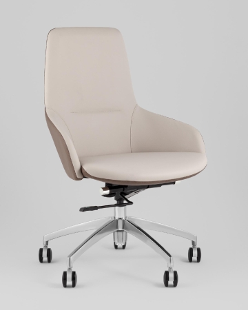 Кресло офисное Soulo TopChairs светло-серый, коричневый