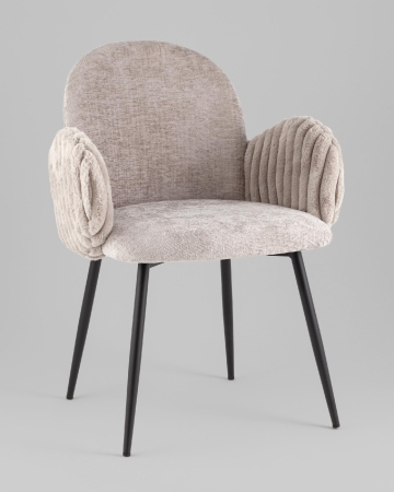 Стул обеденный Wave Stripes букле серый