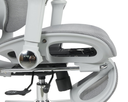 Кресло офисное TopChairs Prodigy с оттоманкой серый