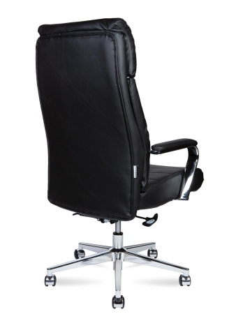 Кресло офисное Atlant черный, экокожа и металл, мягкое сиденье, с подлокотниками Кресло офисное Atlant черный, экокожа и металл, мягкое сиденье, с подлокотниками