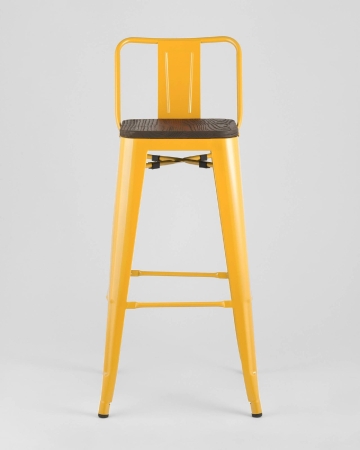 Стул барный TOLIX WOOD со спинкой желтый Стул барный TOLIX WOOD со спинкой желтый
