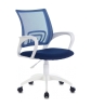 Кресло CH-W695NLT темно-синий TW-05N TW-10N сетка и ткань крестовина пластик пластик белый