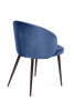 Стул Mont Blanc, бархат синий, черный конус