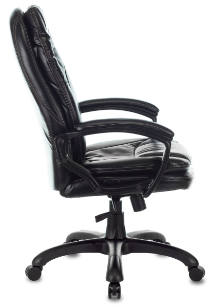 Кресло руководителя Бюрократ CH-868N черный Leather Venge Black эко.кожа крестовина пластик