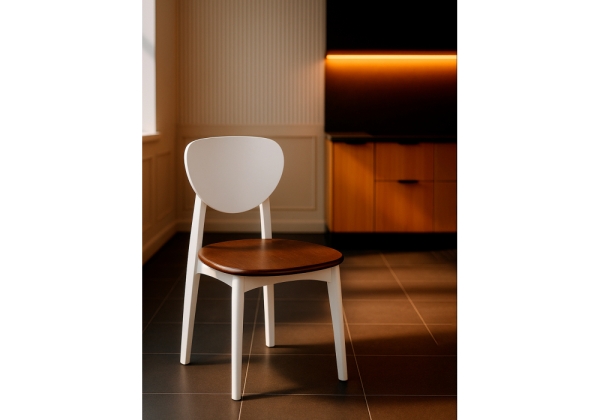 Стул деревянный Окава белый, миланский орех
