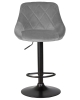 Набор 2 шт Стул барный LOGAN BLACK, серый велюр (MJ9-75)