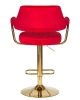 Стул барный CHARLY золотой, красный велюр MJ9-45